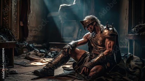 Ferocity Personified: Ares, the Greek God of Battle and Conflict by Generative AI