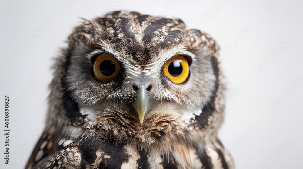 Owl on a white background, Generative AI, Generative, AI Owl on a white background, Generative AI, Generative, AI