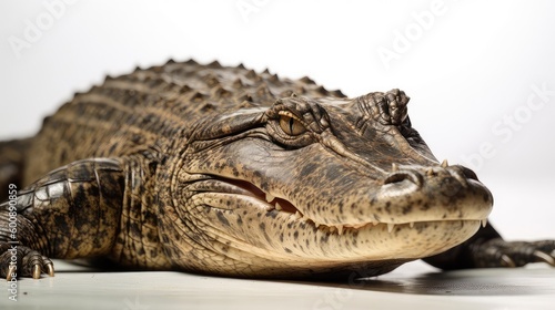 Alligator on a white background  Generative AI  Generative  AI