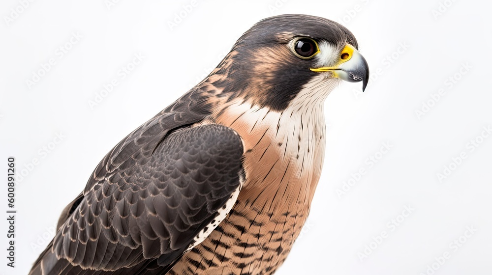 Hawk on a white background, Generative AI, Generative, AI Hawk on a white background, Generative AI, Generative, AI