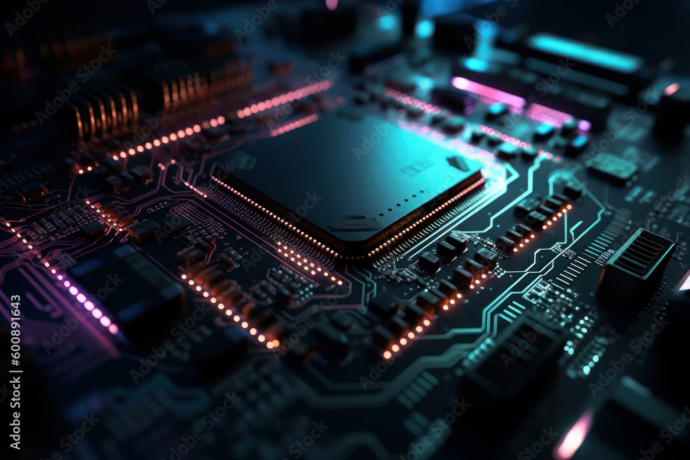 Central Computer Processors CPU concept. Motherboard digital chip. Integrated communication processor. AI generative Central Computer Processors CPU concept. Motherboard digital chip. Integrated communication processor. AI generative
