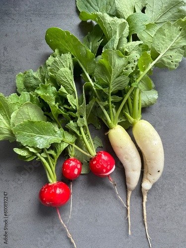 radish and lettuce