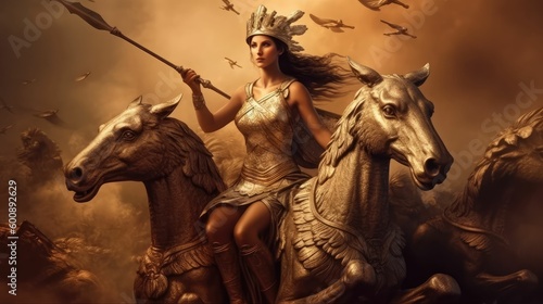 Hera, the Greek Goddess of Matrimony and Fertility by Generative AI