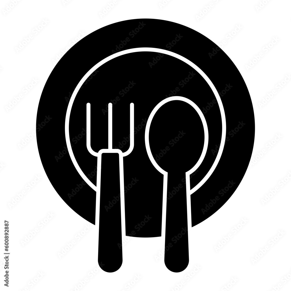 Cutlery Glyph Icon Cutlery Glyph Icon