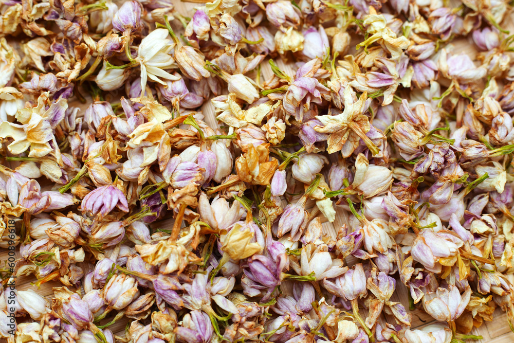 Dried jasmine flowers for tea