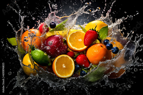 "Fruit Splash: Vibrant Colors in Sliced Fruits"