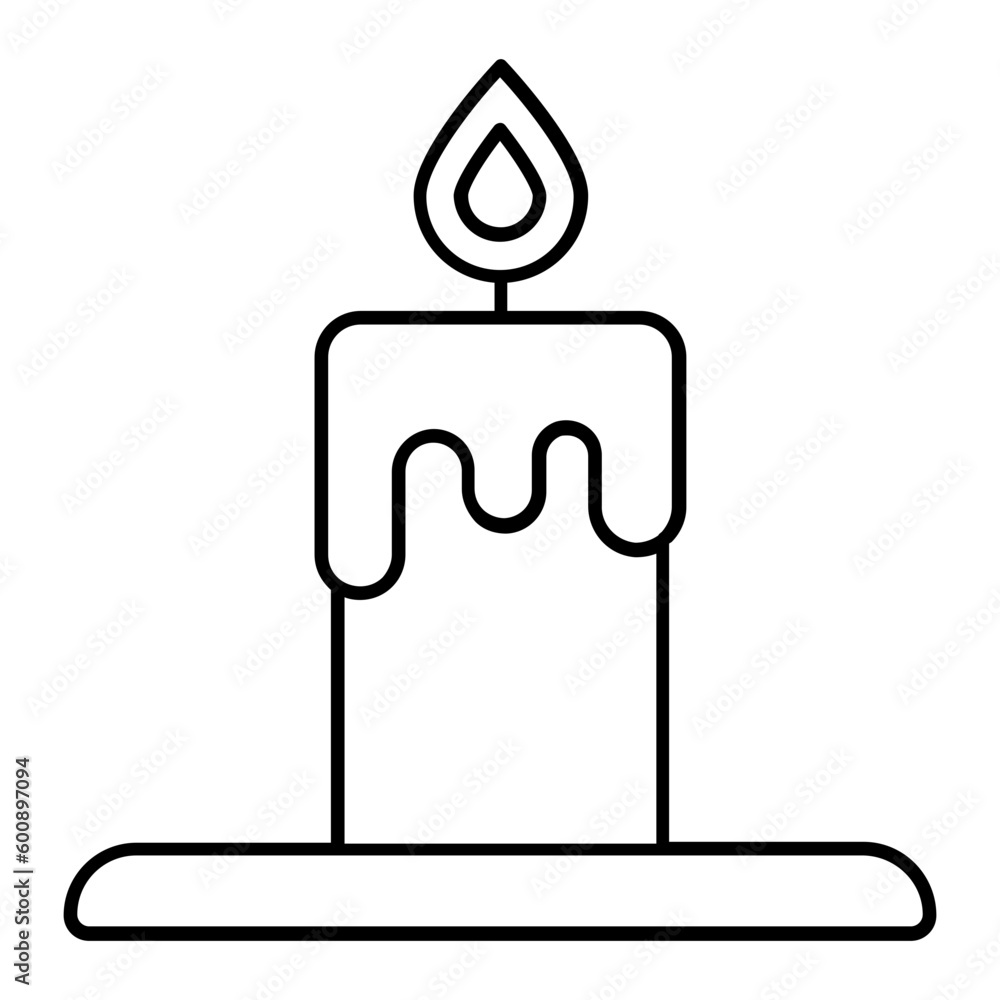 Candle Thin Line Icon Candle Thin Line Icon