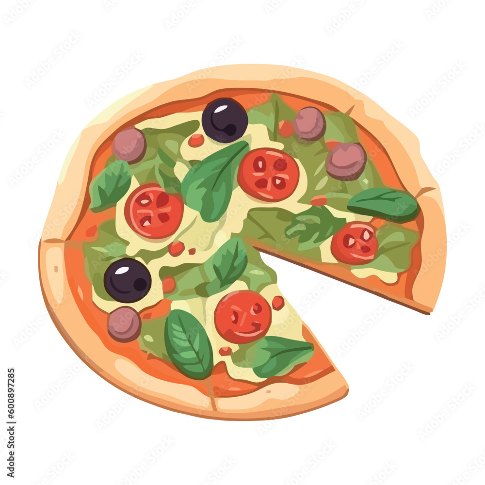 Fresh baked pizza with mozzarella Fresh baked pizza with mozzarella