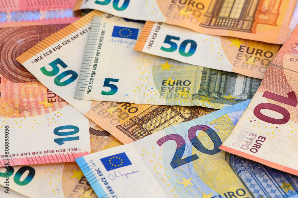 Obraz premium background of euro banknotes cash studio professional 8