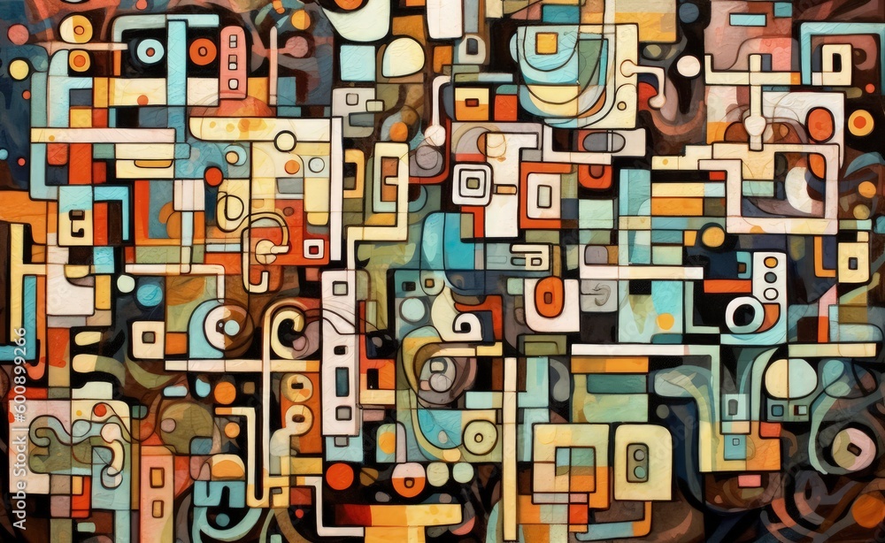 Abstract graffiti expressive grunge painting illustration made with Generative AI Abstract graffiti expressive grunge painting illustration made with Generative AI