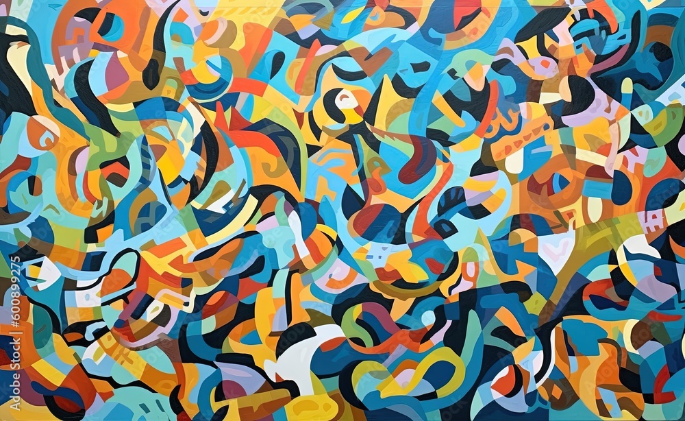Abstract graffiti expressive grunge painting illustration made with Generative AI Abstract graffiti expressive grunge painting illustration made with Generative AI