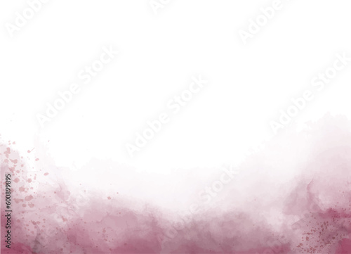 Artistic, abstract rose, red watercolor background with splashes with mist fog effect