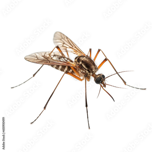 close up view of mosquito , isolated on transparent background cutout