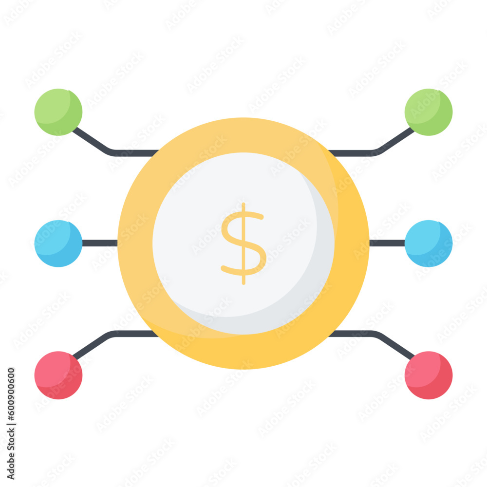 Fintech Technology Flat Icon Fintech Technology Flat Icon