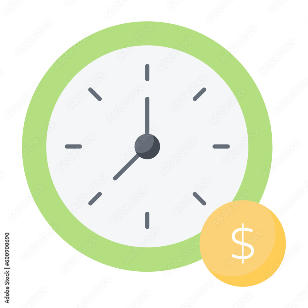 Time Value Flat Icon Time Value Flat Icon