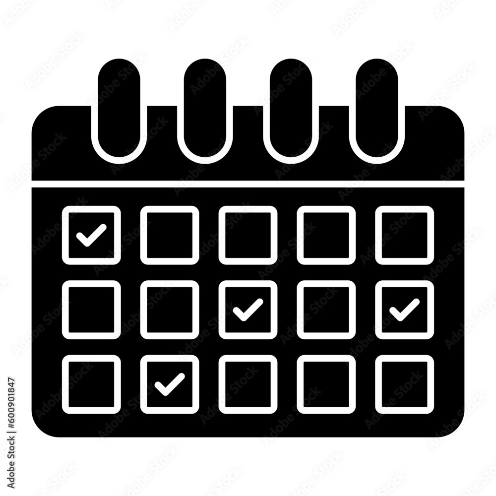 Event Calendar Glyph Icon