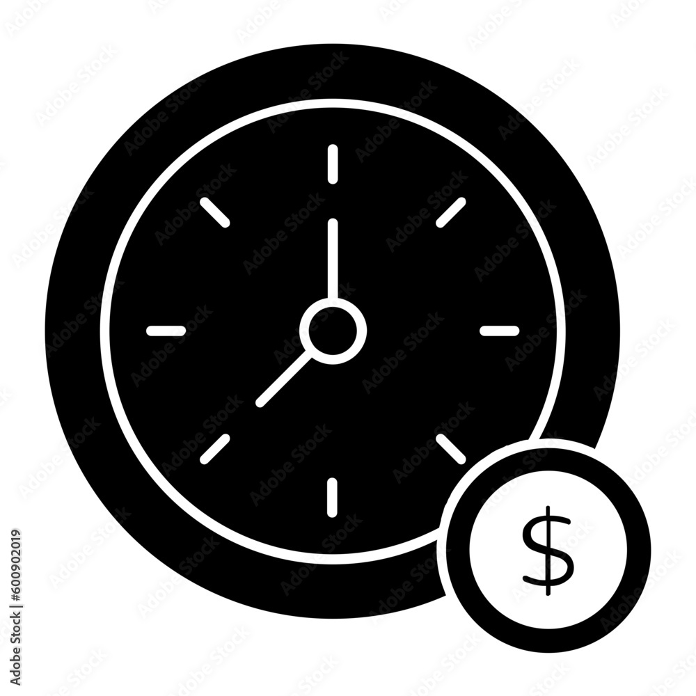 Time Value Glyph Icon Time Value Glyph Icon