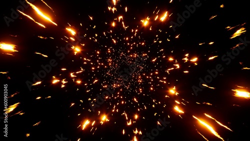 Fire Spark Particles Overlay Background