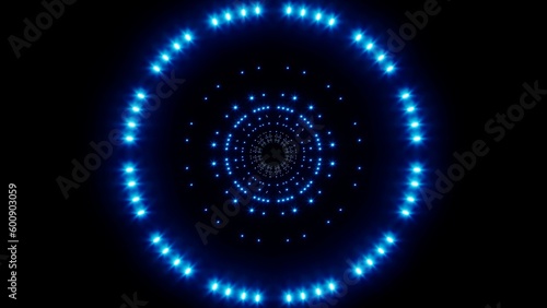 glittering blue circle lights overlay background