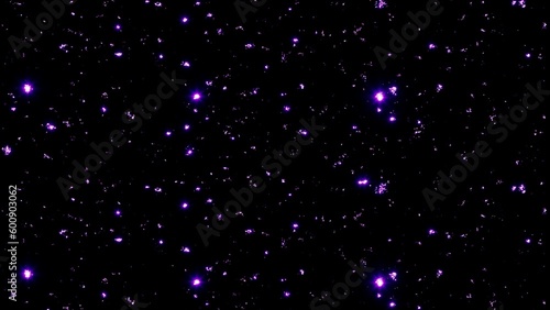 glittering purple particles overlay background