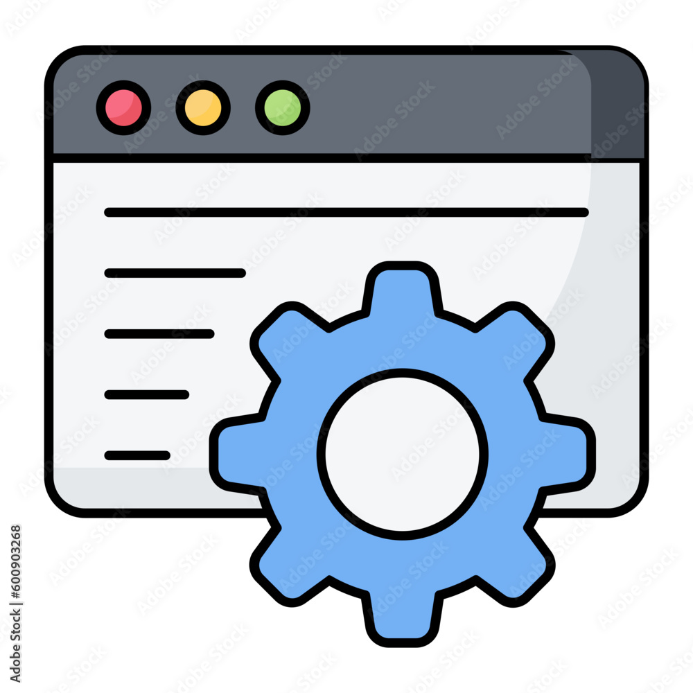 Content Development Line Color Icon Content Development Line Color Icon