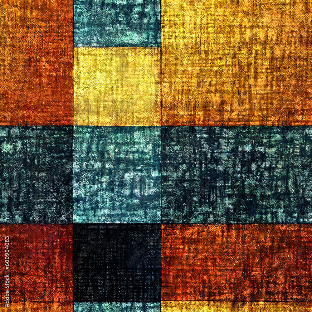 Fototapeta premium abstract painting with very bright squares lines and jagged edges and straight lines