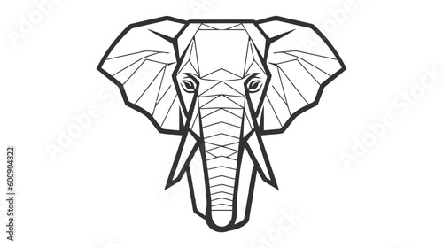 Vector elephant logo. Elephant icon on white background
