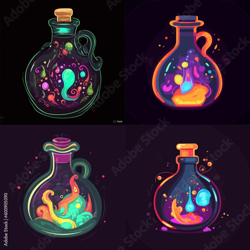 Magic potion and test tube