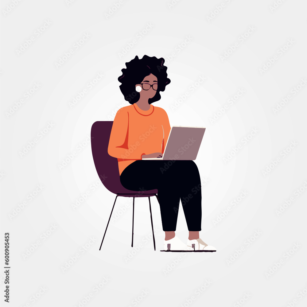 beautiful woman working sitting down, working on laptop beautiful woman working sitting down, working on laptop