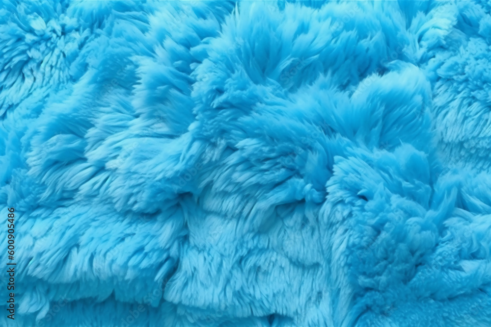 Very peri blue color sheep fur sheepskin rug background Wool texture. AI generative Very peri blue color sheep fur sheepskin rug background Wool texture. AI generative