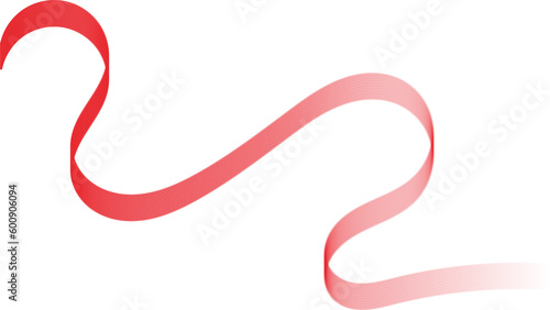 Isolated Red Ribbon