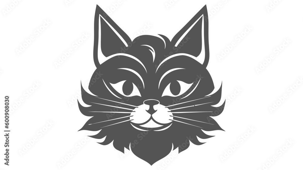 Cat Logo. Vector illustration of cat logo on white background