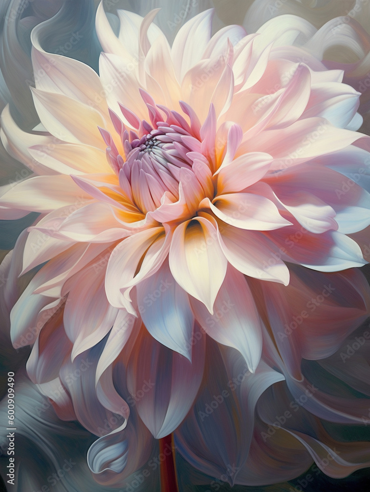 Stunning flower art illustration background. Generative AI. Stunning flower art illustration background. Generative AI.