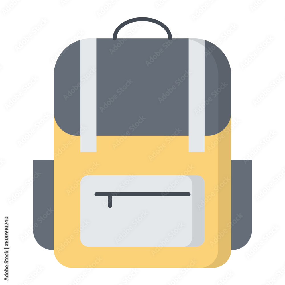 Hiking Bag Flat Icon Hiking Bag Flat Icon
