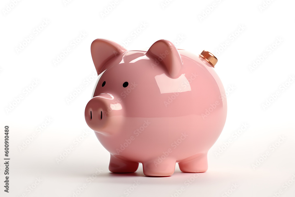 Ceramic piggy bank. Generative AI Ceramic piggy bank. Generative AI