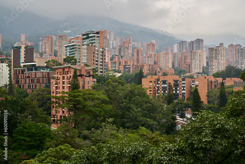 Wallpaper Mural Scenic View of Medellin Colombia Skyline with Mountains in the Background  Torontodigital.ca