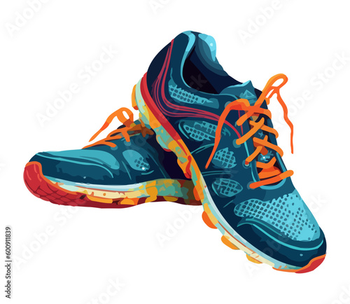 Sport shoes fashion vector design