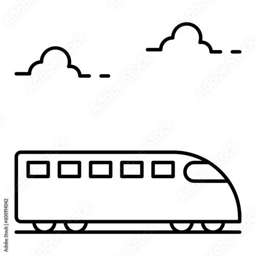 Rail Transport Thin Line Icon