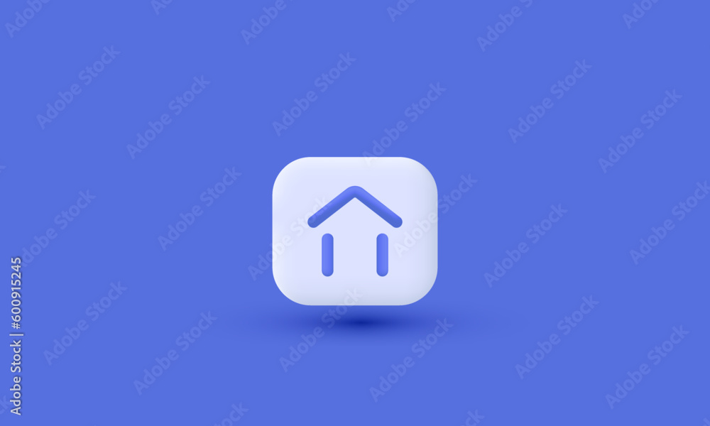 3d realistic cartoon home line icon trendy modern style object symbols isolated on background 3d realistic cartoon home line icon trendy modern style object symbols isolated on background