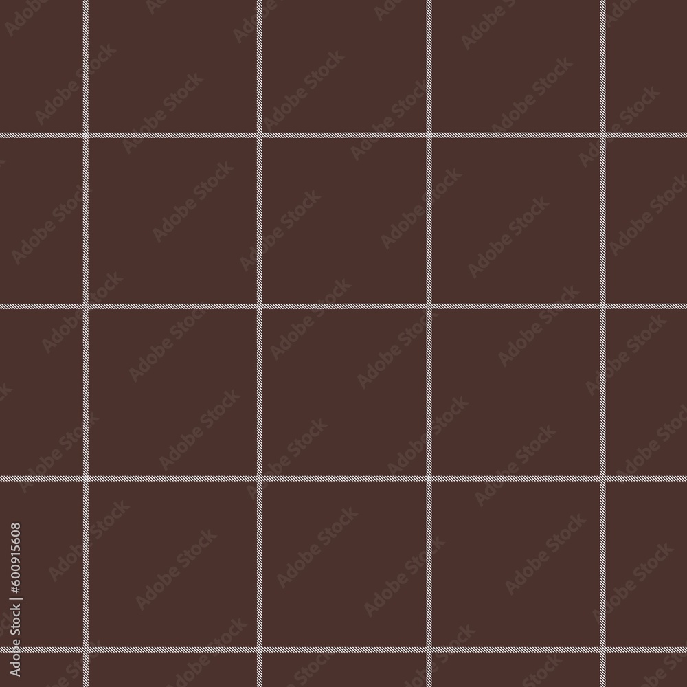  Window pane plaid seamless pattern, brown and white can be used in fashion decoration design. Bedding, curtains, tablecloths