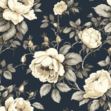 Tileable Vintage Floral Wallpaper