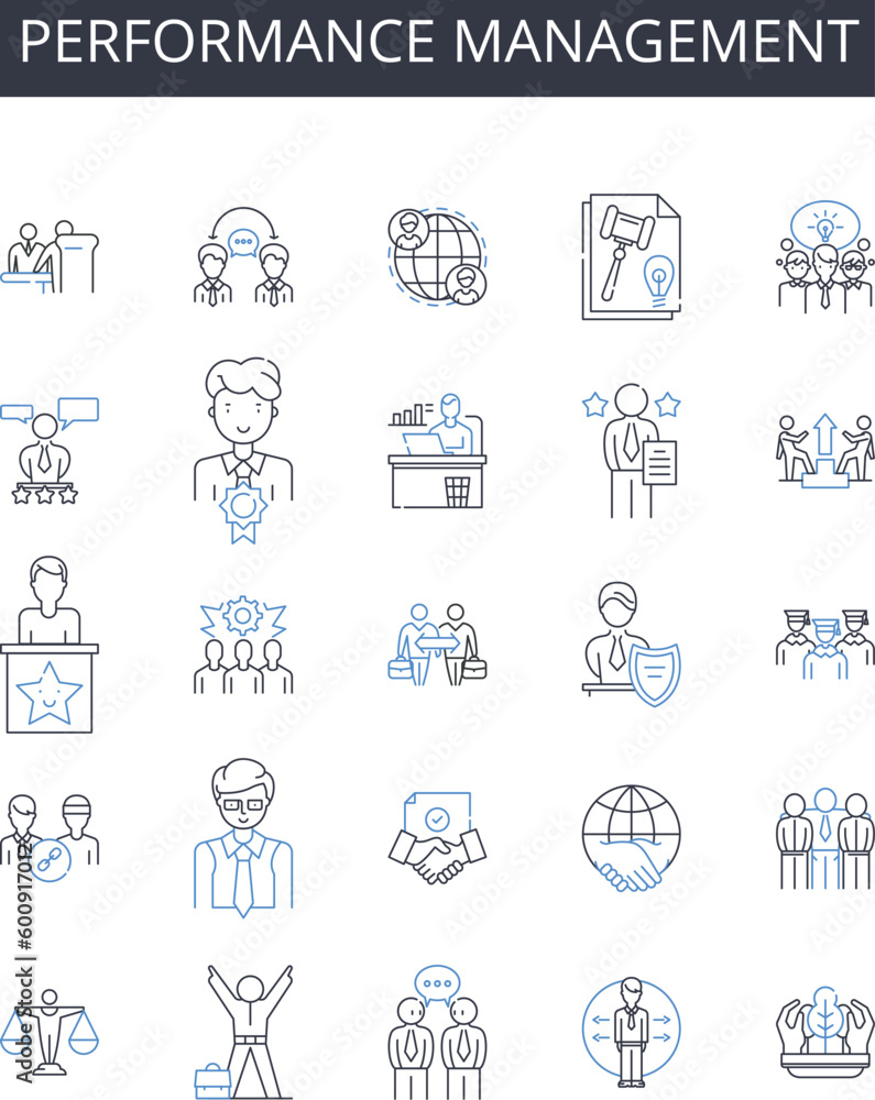 Performance management line icons collection. Education, Isolation, Curriculum, Schedule, Self-motivation, Parenting, Flexibility vector and linear illustration. Independence,Socialization Performance management line icons collection. Education, Isolation, Curriculum, Schedule, Self-motivation, Parenting, Flexibility vector and linear illustration. Independence,Socialization