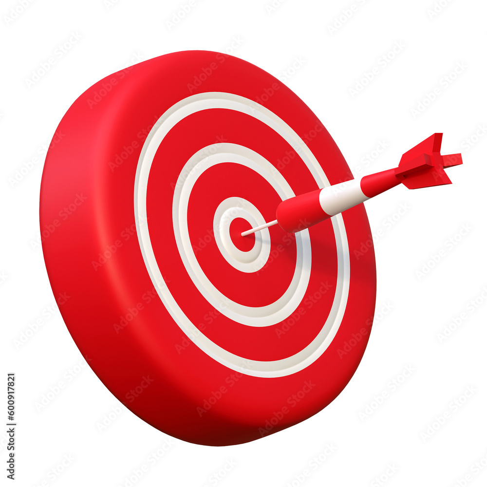 investment success target finance icon 3d illustration