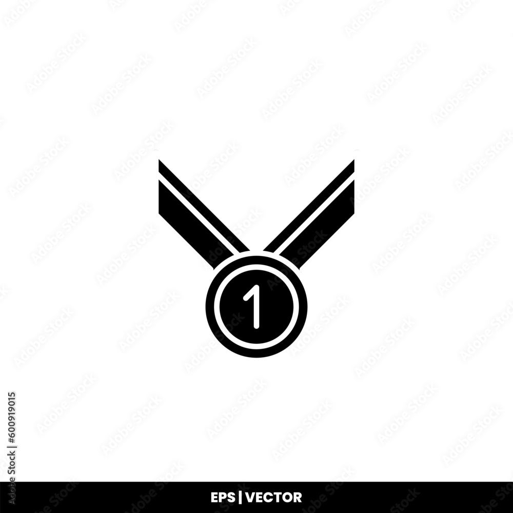 Medal icon vector illustration logo template for many purpose. Isolated on white background. Medal icon vector illustration logo template for many purpose. Isolated on white background.