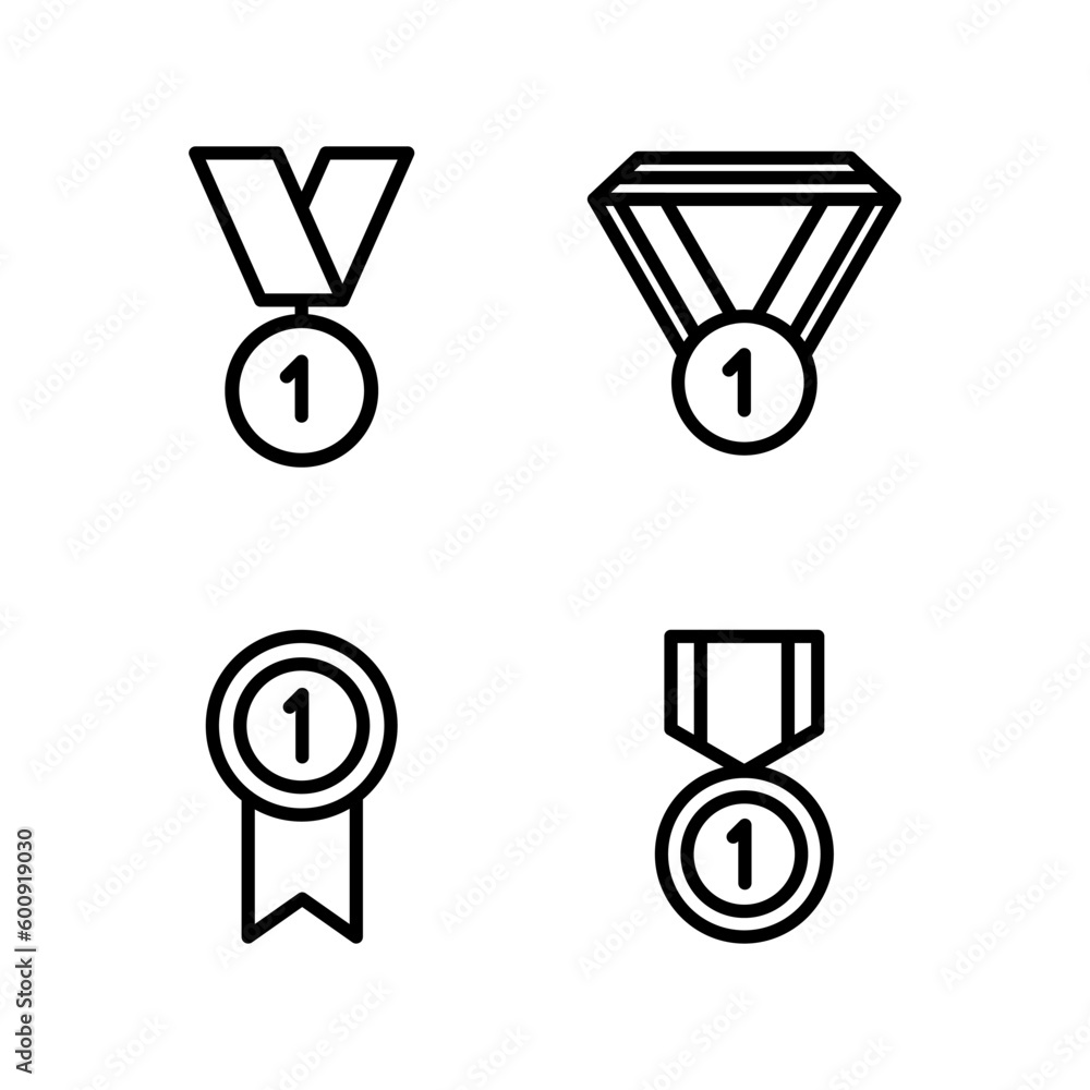 Medal icon vector illustration logo template for many purpose. Isolated on white background. Medal icon vector illustration logo template for many purpose. Isolated on white background.