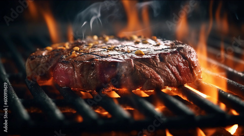 Raw Wagyu Steak Raw Marble Japanese Steak Generative AI