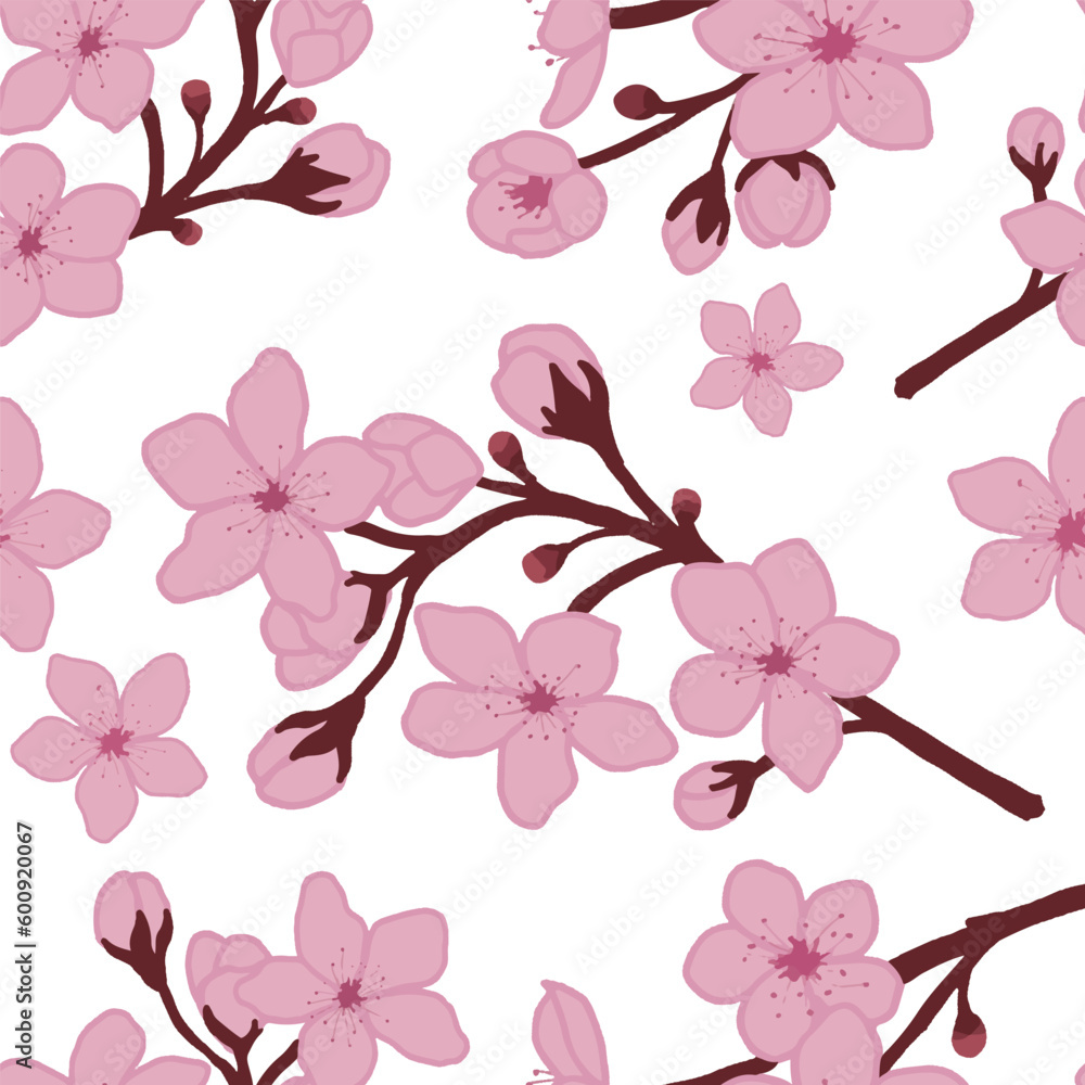 Cherry blossom seamless patterns. Cool abstract and floral design. For fashion fabrics, kid’s clothes, home decor, quilting, T-shirts, cards and templates, scrapbook and other digital needs Cherry blossom seamless patterns. Cool abstract and floral design. For fashion fabrics, kid’s clothes, home decor, quilting, T-shirts, cards and templates, scrapbook and other digital needs