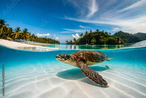 photo of Sea turtle in the Galapagos island
