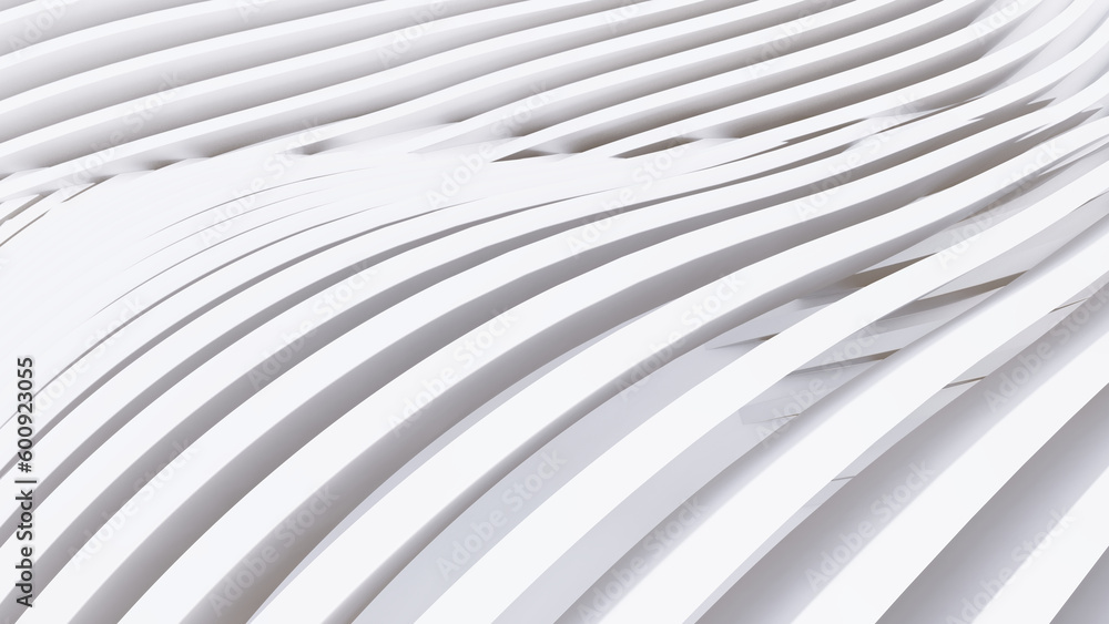Abstract Curved Shapes. White Circular Background. Abstract Curved Shapes. White Circular Background.