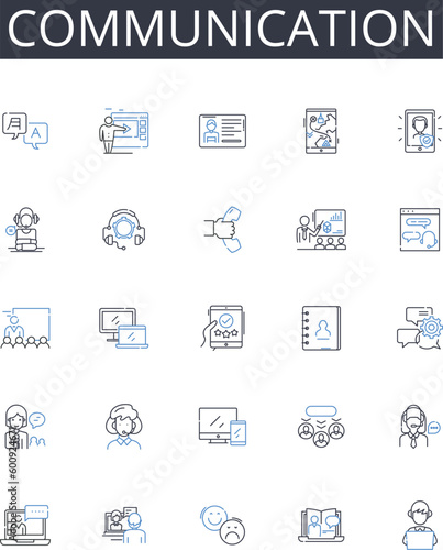 Communication line icons collection. Counselor, Mentor, Consultant, Guide, Support, Expert, Coach vector and linear illustration. Educator,Instructor,Teacher outline signs set